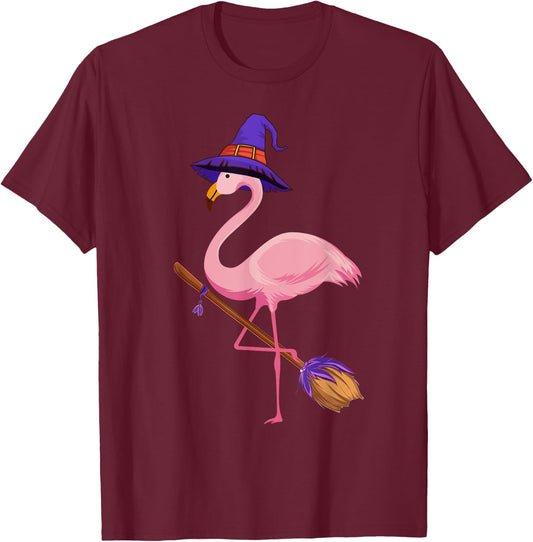 Halloween Flamingo Funny Flamingo Lover Witch Has Halloween T-Shirt - T-Shirt | Maroon