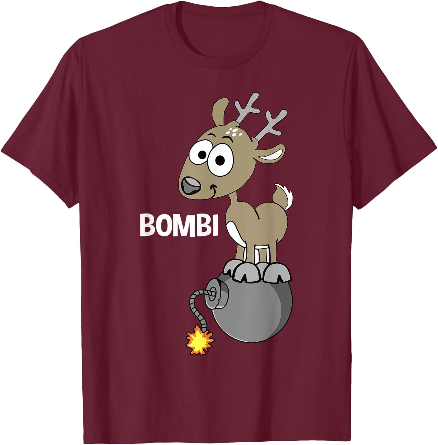 Bombi - Funny deer T-Shirt - T-Shirt | Maroon