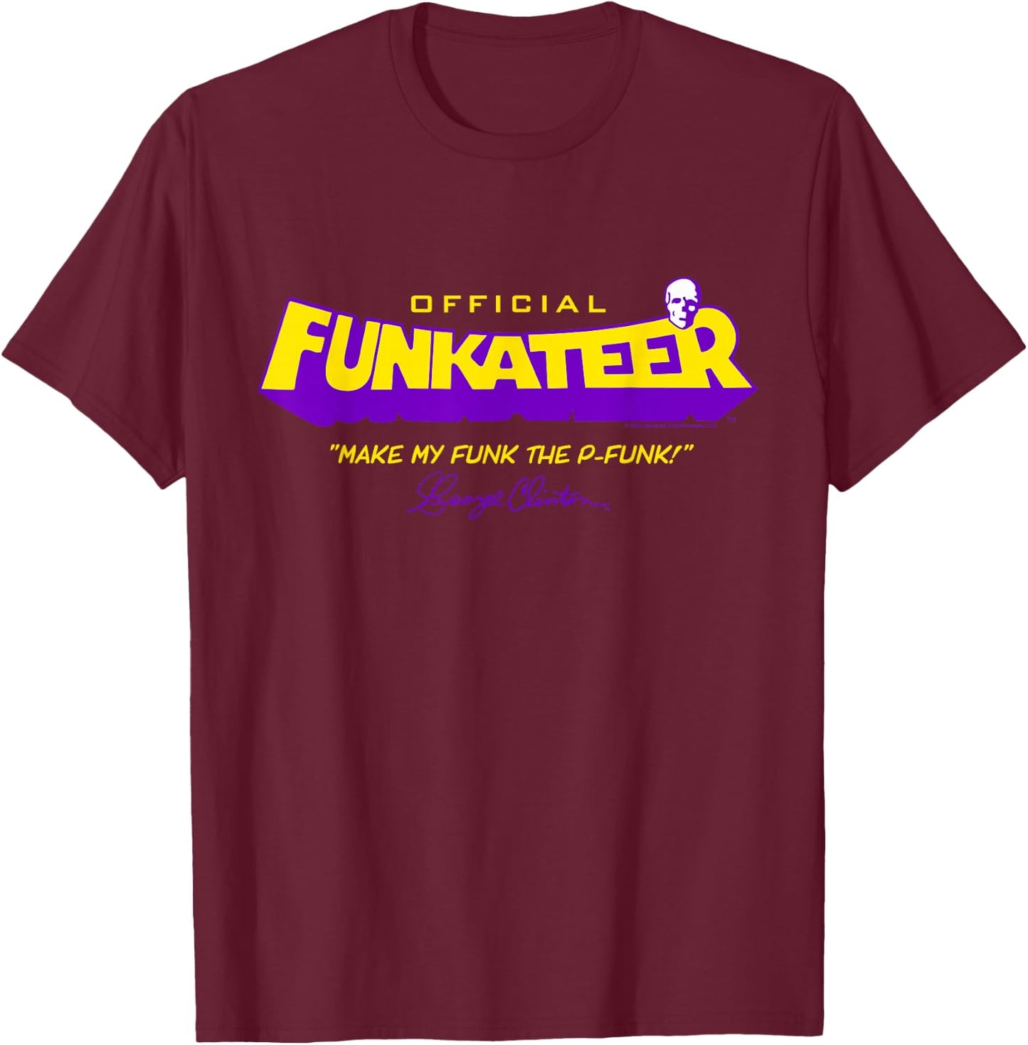 George Clinton Official Funkateer T-Shirt - T-Shirt | Maroon