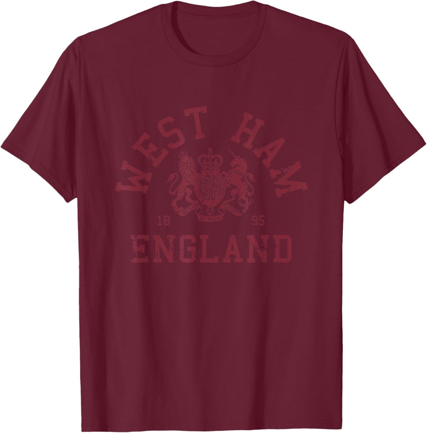 West Ham, City of East London, England UK T-Shirt - T-Shirt | Maroon