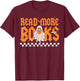 Groovy Booooks Ghost Read More Books Funny Teacher Halloween T-Shirt - T-Shirt | Maroon