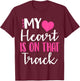My heart is on that track shirt T-Shirt - T-Shirt | Maroon