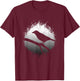 Black Raven Crow Gothic Bird Silhouette T-Shirt - T-Shirt | Maroon