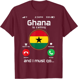 Ghana calls the flag of Ghana African Roots Pride Vintage T-Shirt - T-Shirt | Maroon