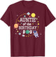 Auntie of The Birthday Boy Space Astronaut Birthday Family T-Shirt - T-Shirt | Maroon