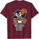 Penguin Basketball T-Shirt - T-Shirt | Maroon