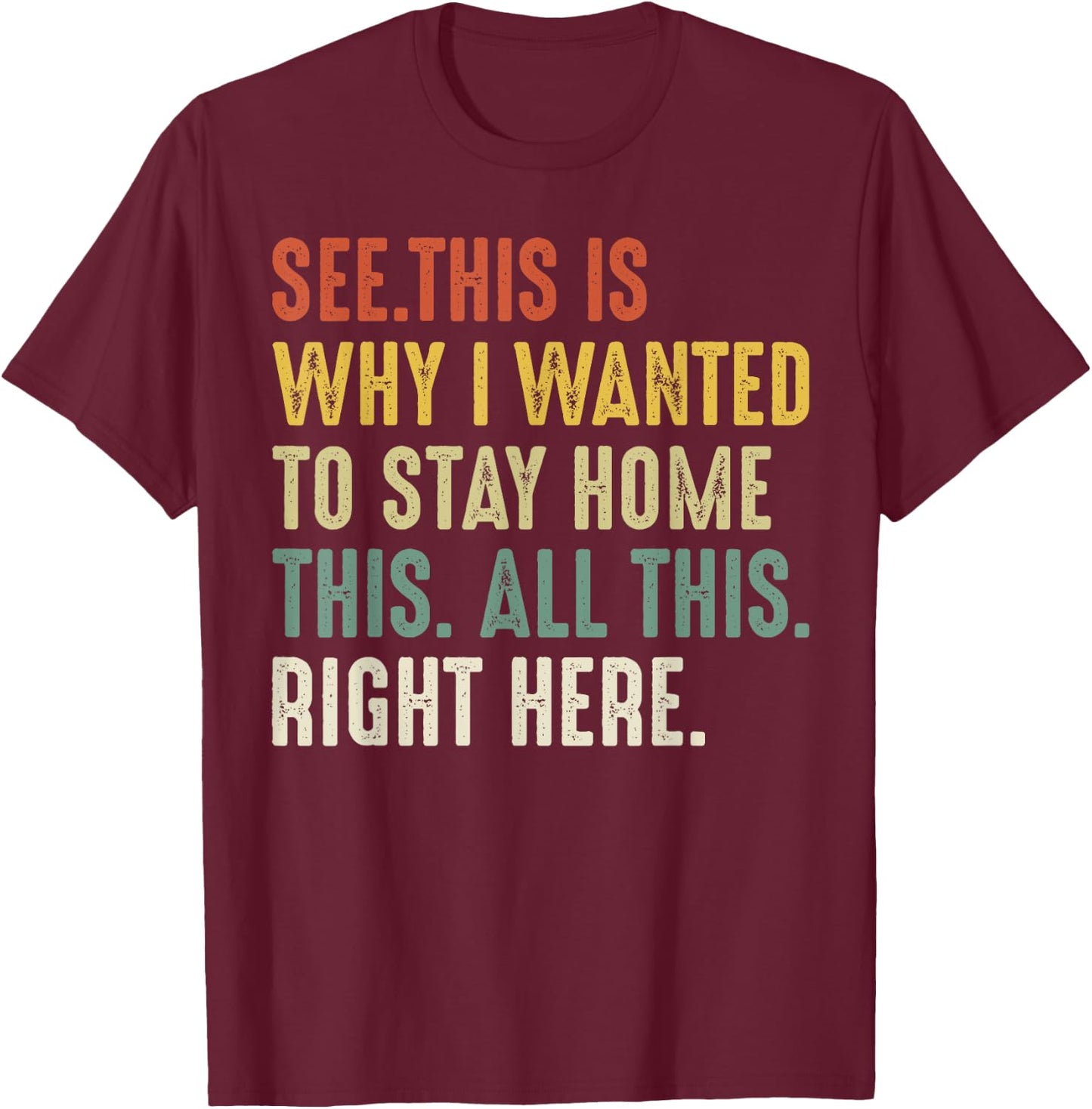 See This Is Why I Wanted To Stay Home This All This Right T-Shirt - T-Shirt | Maroon