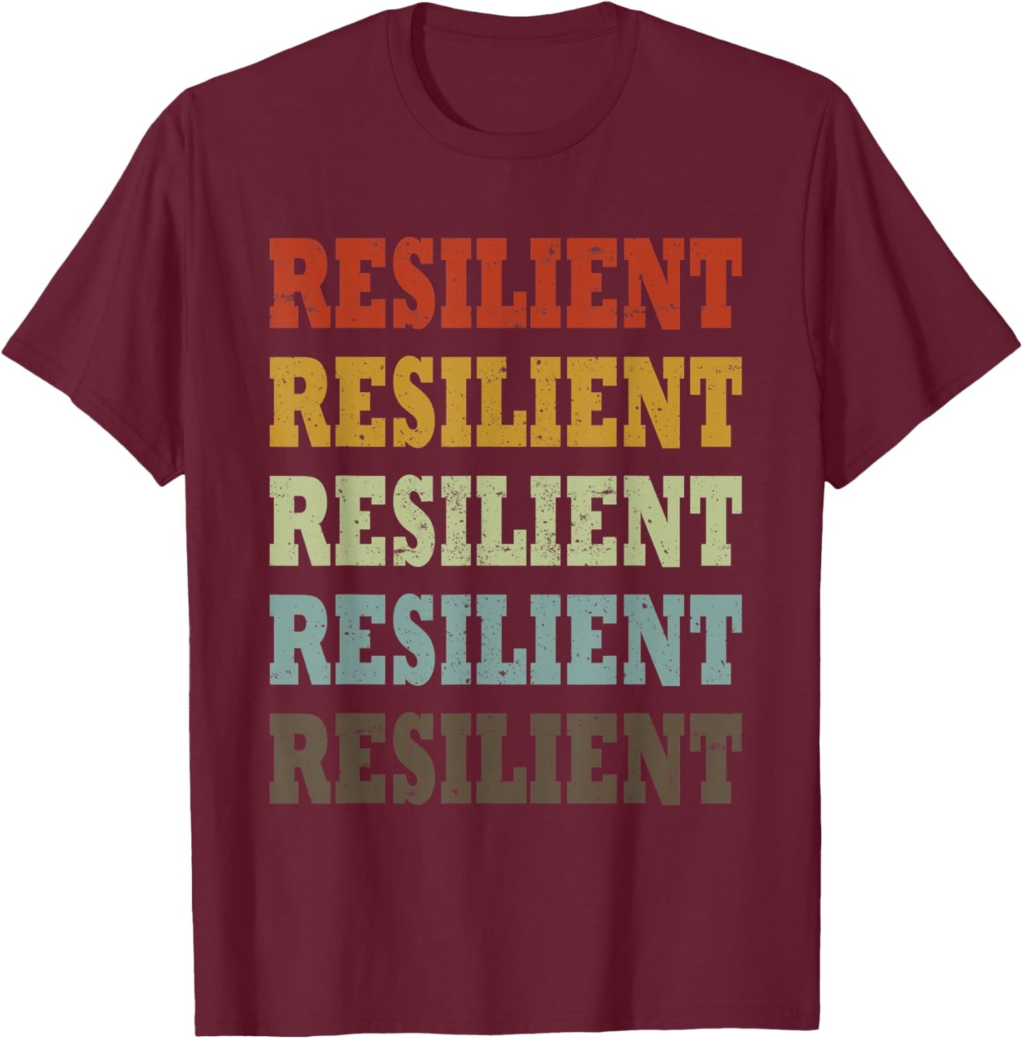 Resilient Retro Vintage T-Shirt - T-Shirt | Maroon