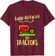 Easily Distracted by Tractors Toddlers Boys Girls Tractor T-Shirt - T-Shirt | Maroon