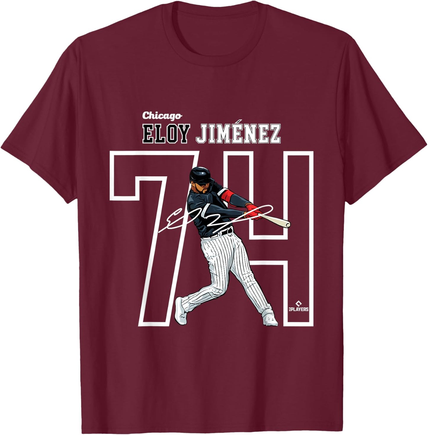 Eloy Jimenez | Chicago Baseball Players | MLBEJZ3004 T-Shirt - T-Shirt | Maroon