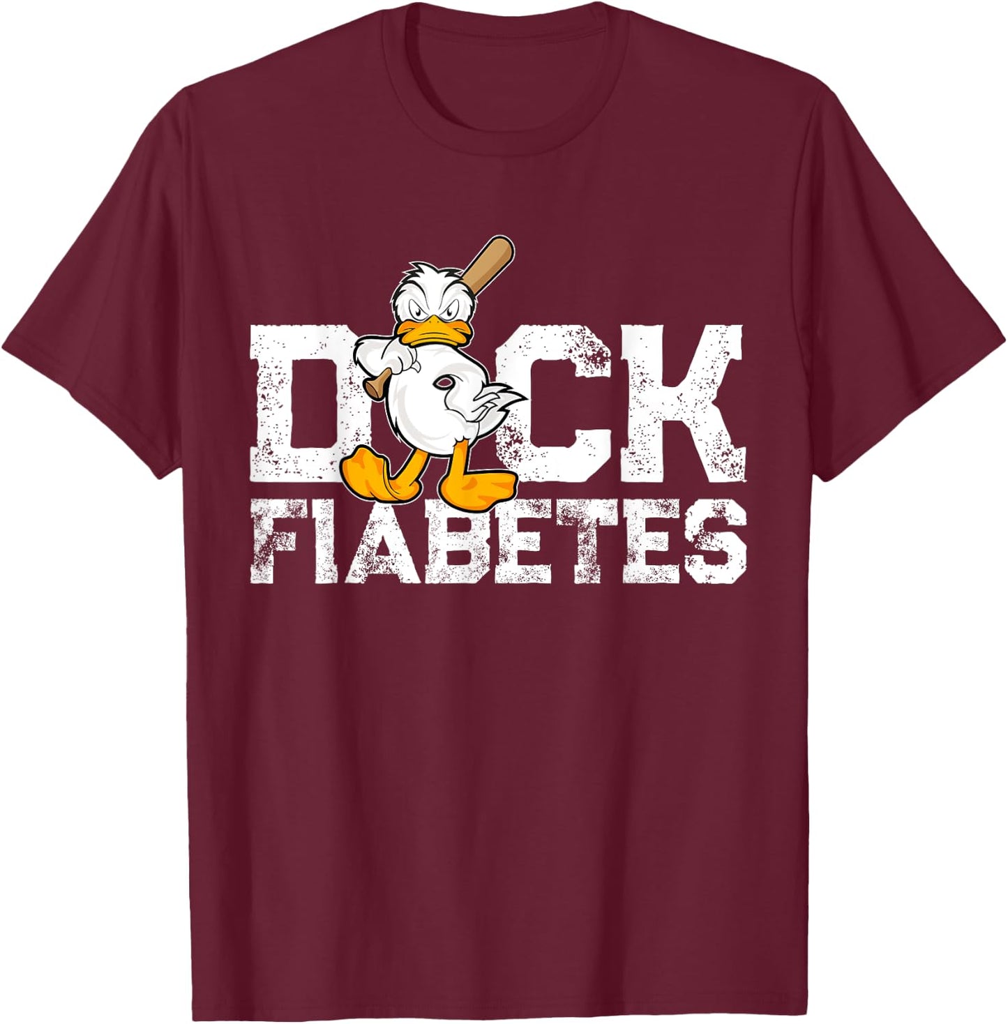 Duck Fiabetes - Funny Diabetes Diabetic Fun Gift T-Shirt - T-Shirt | Maroon