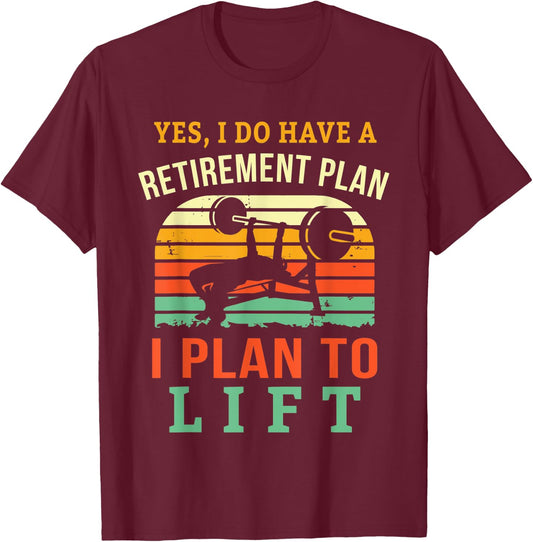 Funny Retirement Retiring Bodybuilder Retired Weight Lifting T-Shirt - T-Shirt | Maroon