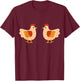 Cute Chicken Boobs Funny Hen Cutlet Breast Boobies Titties T-Shirt - T-Shirt | Maroon