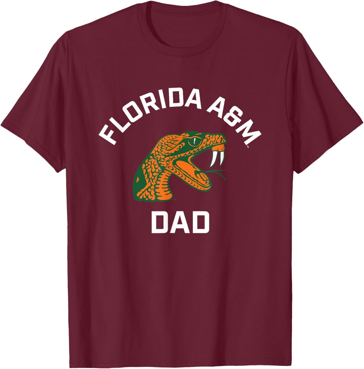 Florida A&M University FAMU Rattlers Arched Dad T-Shirt - T-Shirt | Maroon