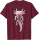 Leucistic Axolotl – Pale Pink Morph Science Lovers T-Shirt - T-Shirt | Maroon