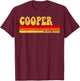 COOPER Name Personalized Idea Men Retro Vintage COOPER T-Shirt - T-Shirt | Maroon