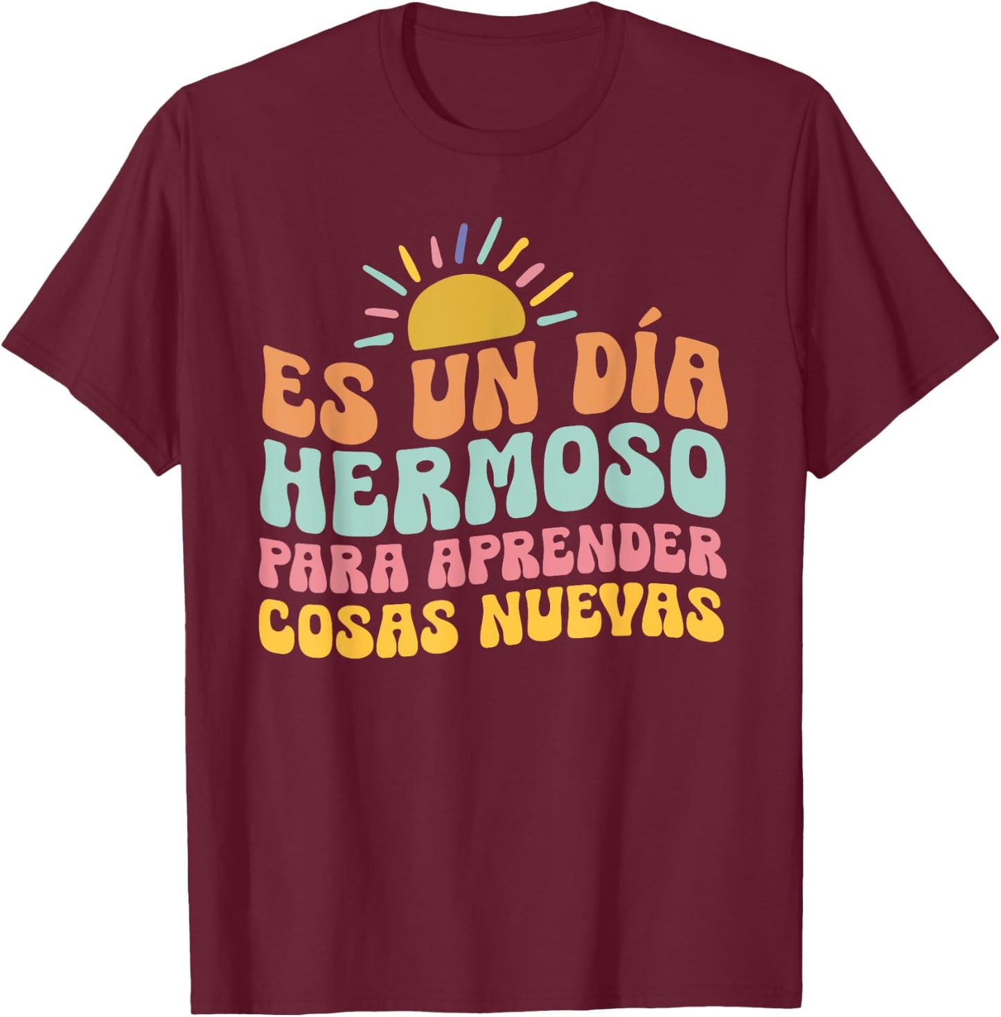 Spanish Multilingual Teacher Dual Languages Bilingual T-Shirt - T-Shirt | Maroon