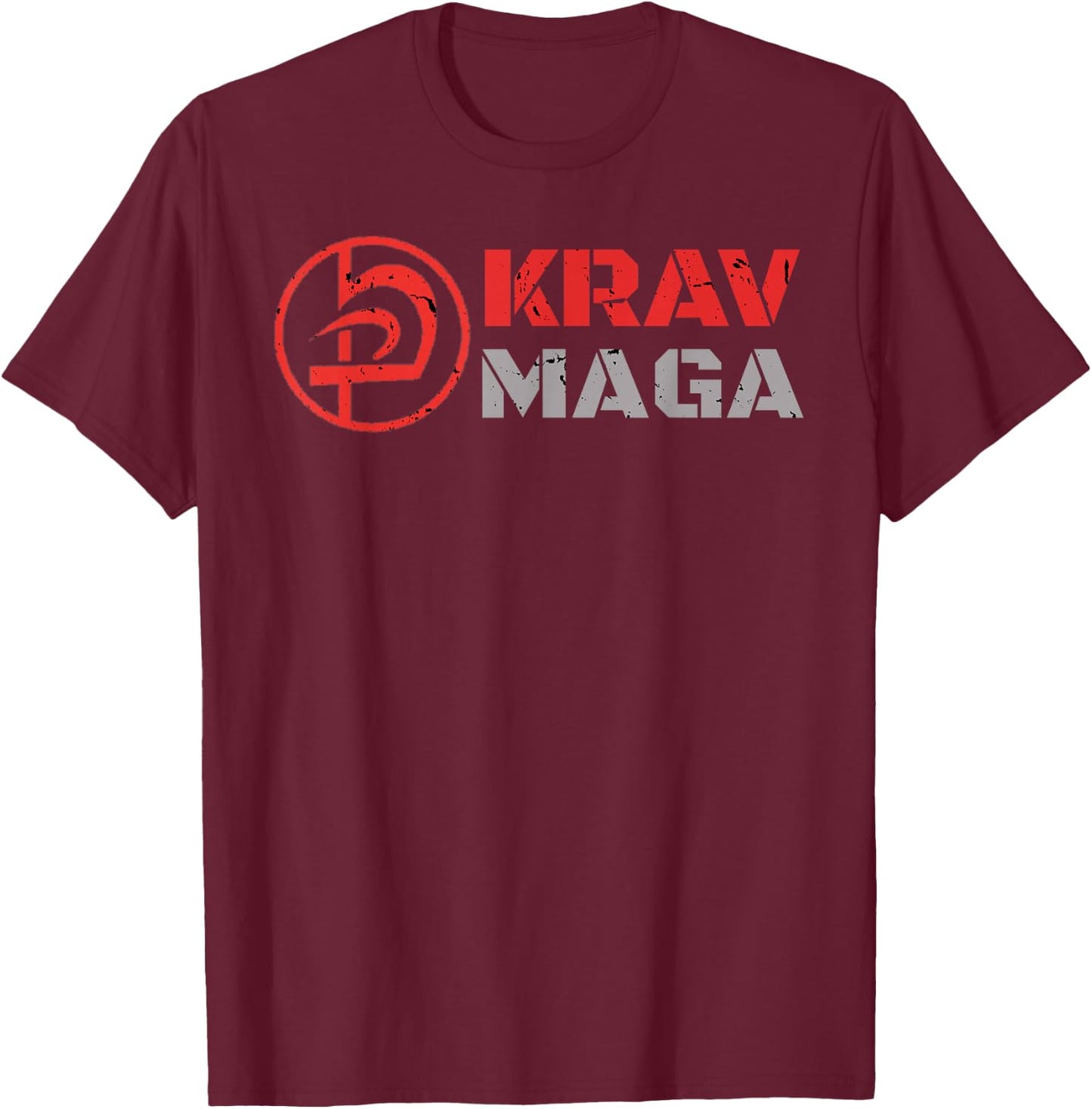 Krav MAGA Logo MMA Krav-MAGA Fighting Equipment Clothing Small T-Shirt - T-Shirt | Maroon
