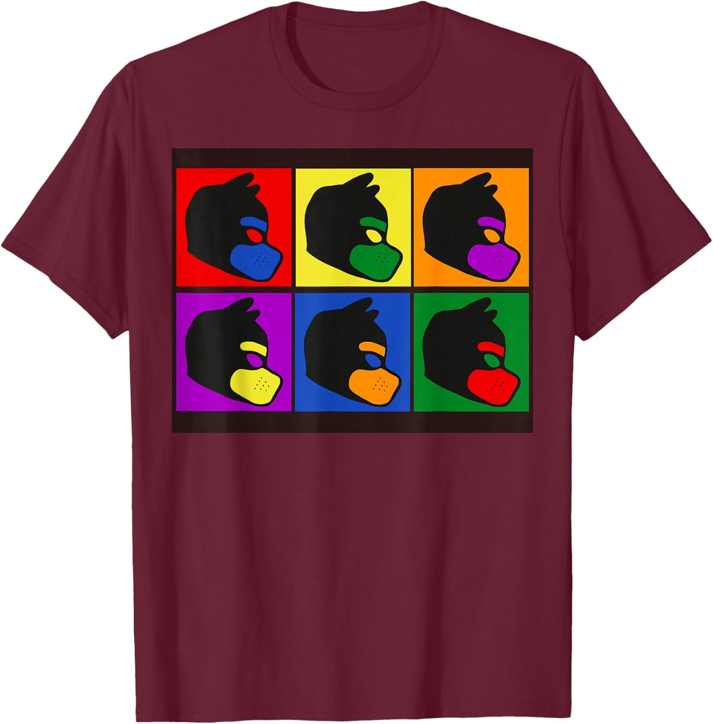 Puppy pups Gay Pride - Collage T-Shirt - T-Shirt | Maroon