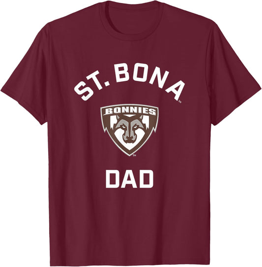 St. Bonaventure University Bonnies Arched Dad T-Shirt - T-Shirt | Maroon