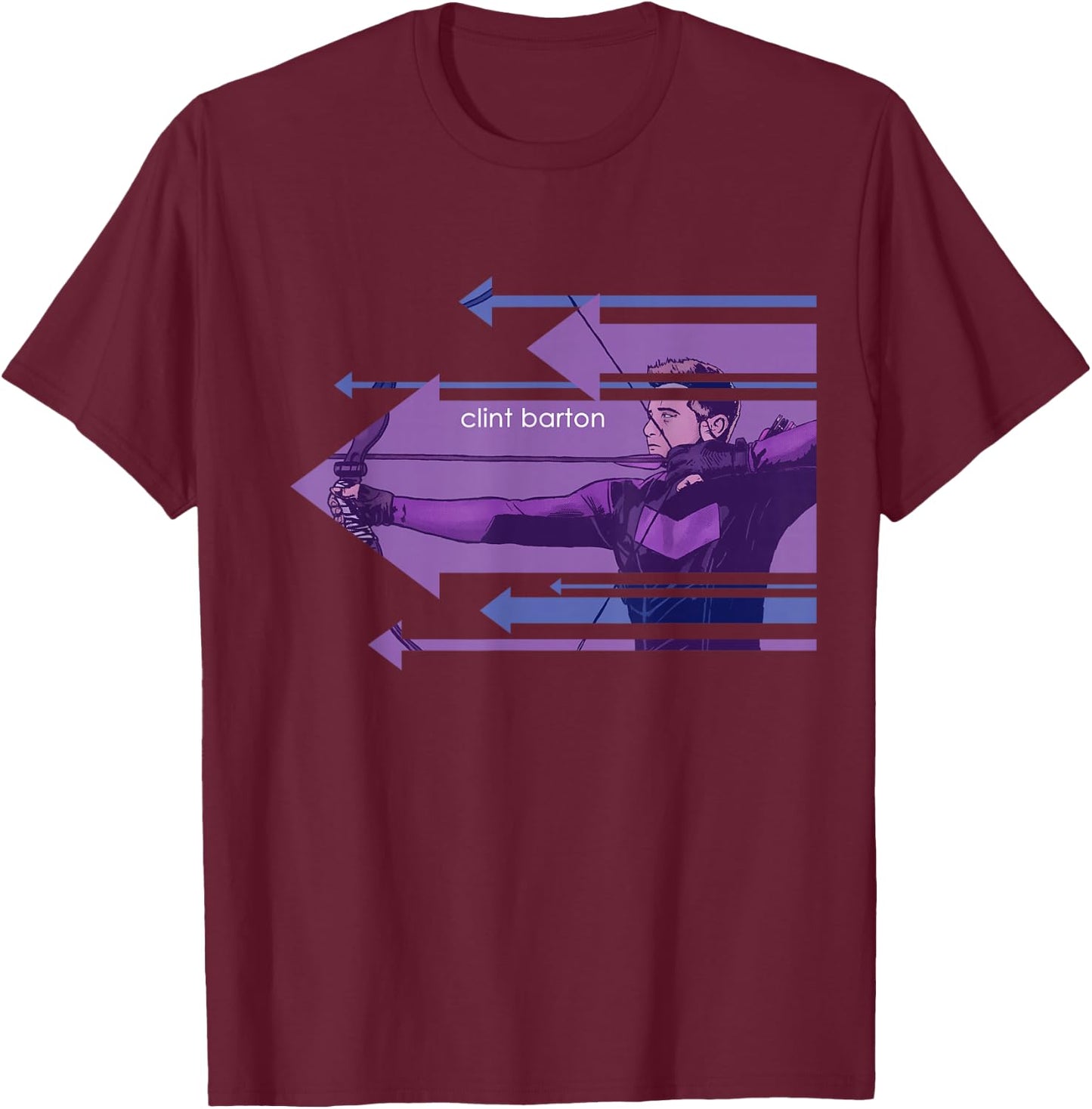 Marvel Hawkeye Clint Barton Arrows T-Shirt - T-Shirt | Maroon