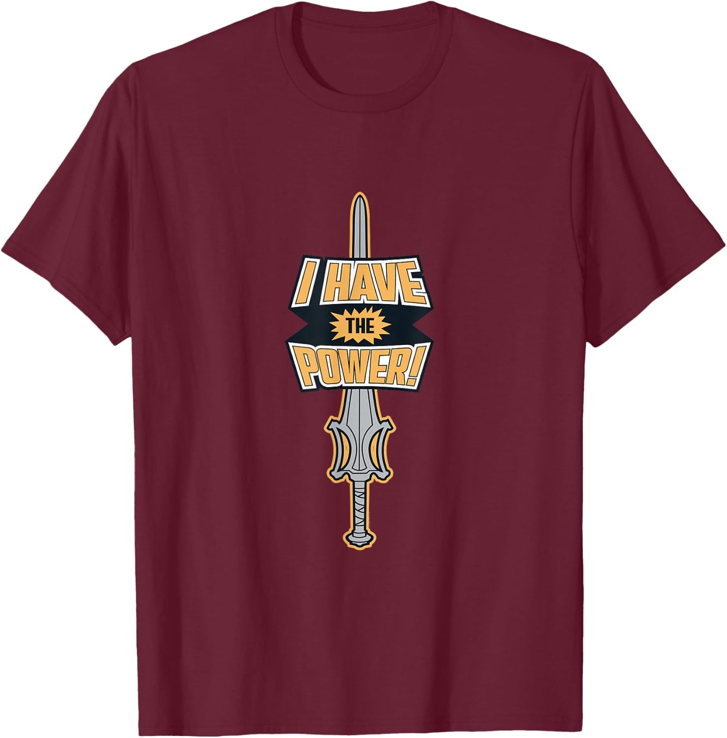 Masters of the Universe I Have the Power Sword T-Shirt - T-Shirt | Maroon
