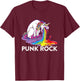 Punk Rock Unicorn T-Shirt - T-Shirt | Maroon