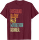 Running Dad Husband, Daddy, Half Marathon Runner T-Shirt - T-Shirt | Maroon