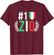 Number One Zio Italian Uncle Zio Best Zio T-Shirt - T-Shirt | Maroon