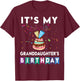 It's My granddaughter's Birthday Family Matching confetti T-Shirt - T-Shirt | Maroon