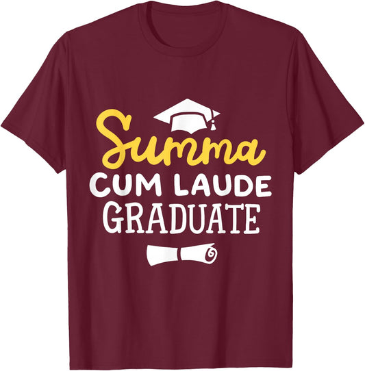 Proud Summa Cum Laude Graduate College Graduation Men Women T-Shirt - T-Shirt | Maroon