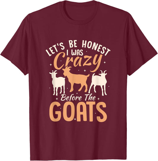 Goat Lover Farmer Goat Owner Funny Goats T-Shirt - T-Shirt | Maroon