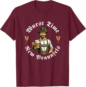 Wurst Time New Braunfels German Wurst Festival Funny T-Shirt - T-Shirt | Maroon