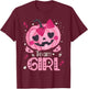 Team Girl Pumpkin Halloween Baby Gender Reveal Party T-Shirt - T-Shirt | Maroon