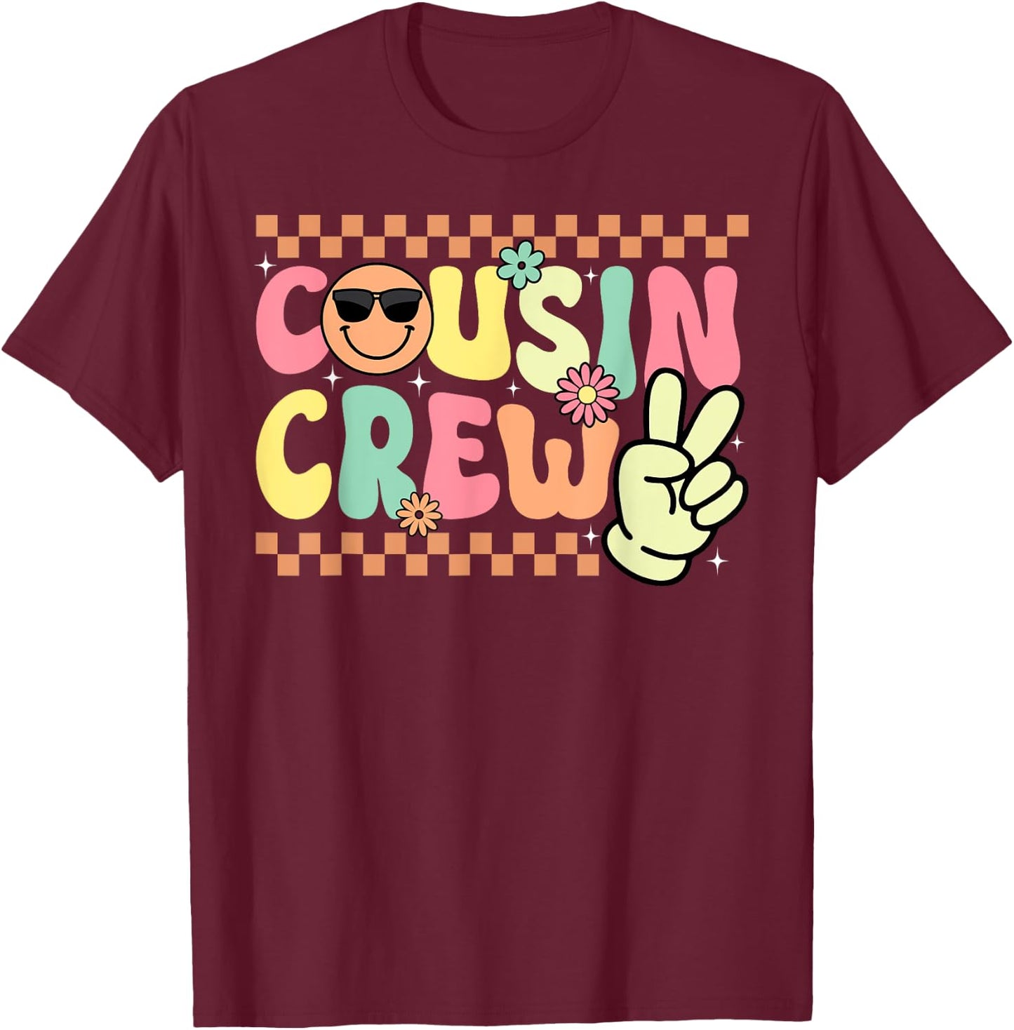 Cousin Crew Pajamas Kids Girls Toddler Matching T-Shirt - T-Shirt | Maroon