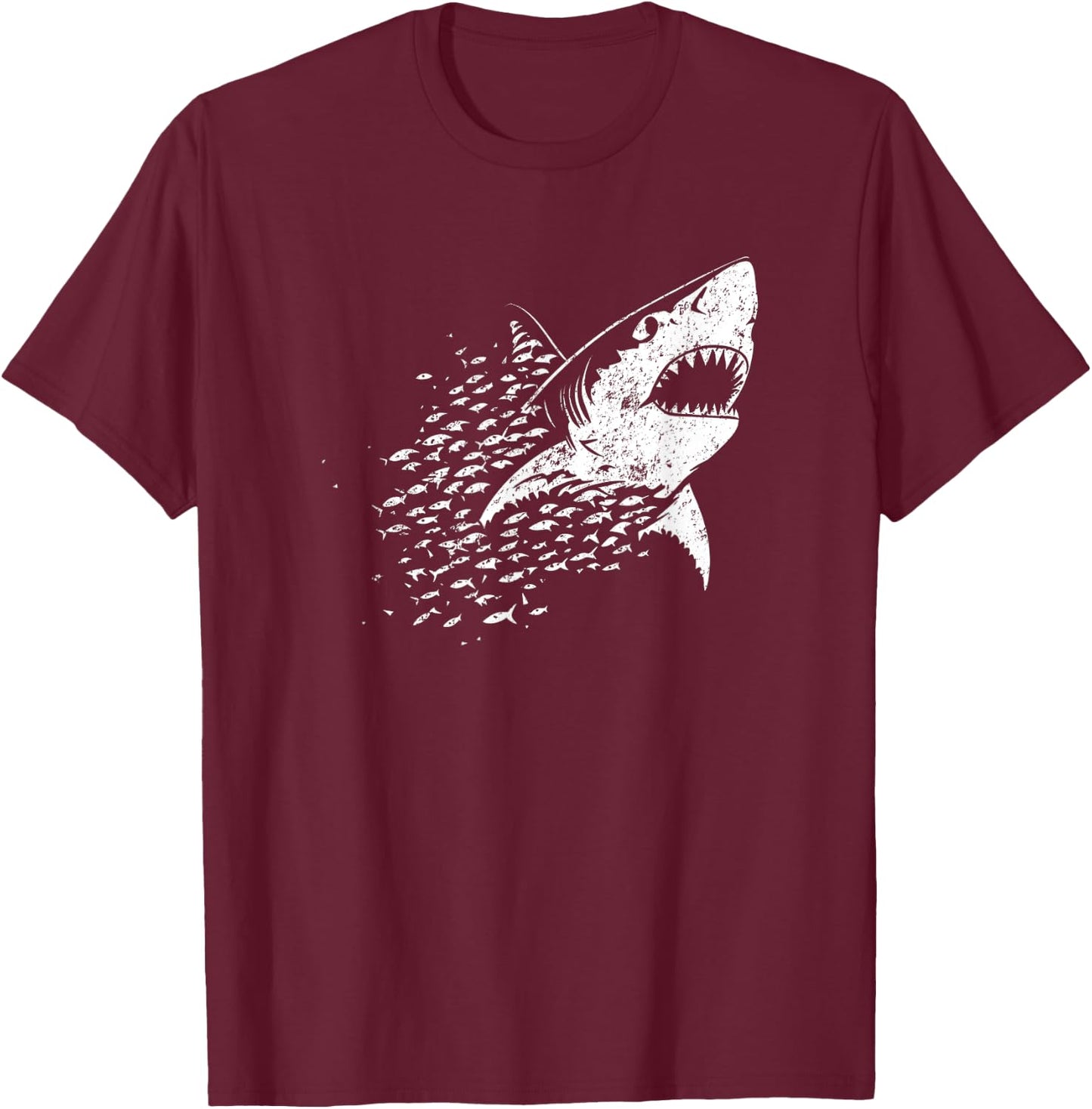 White Shark Lover Marine Biology Animal Science T-Shirt - T-Shirt | Maroon