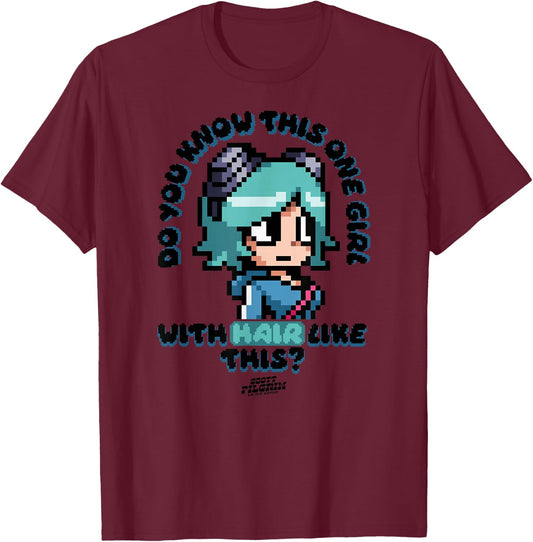 Scott Pilgrim Vs. The World Ramona Flowers T-Shirt - T-Shirt | Maroon