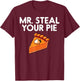 Thanksgiving Mr Steal Your Pie Cute Toddler Boys Kids Men T-Shirt - T-Shirt | Maroon