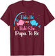 Fish-He Or Fish-She Papa To Be Gender Reveal Baby Shower T-Shirt - T-Shirt | Maroon