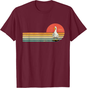Duck Shirt Retro Style Farm Animal Duck Duck Lover T-Shirt - T-Shirt | Maroon