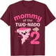 Mommy of the Two-nado Tornado Theme 2nd Birthday Party Kids T-Shirt - T-Shirt | Maroon