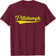 Pittsburgh Pennsylvania - Throwback Design - Classic T-Shirt - T-Shirt | Maroon