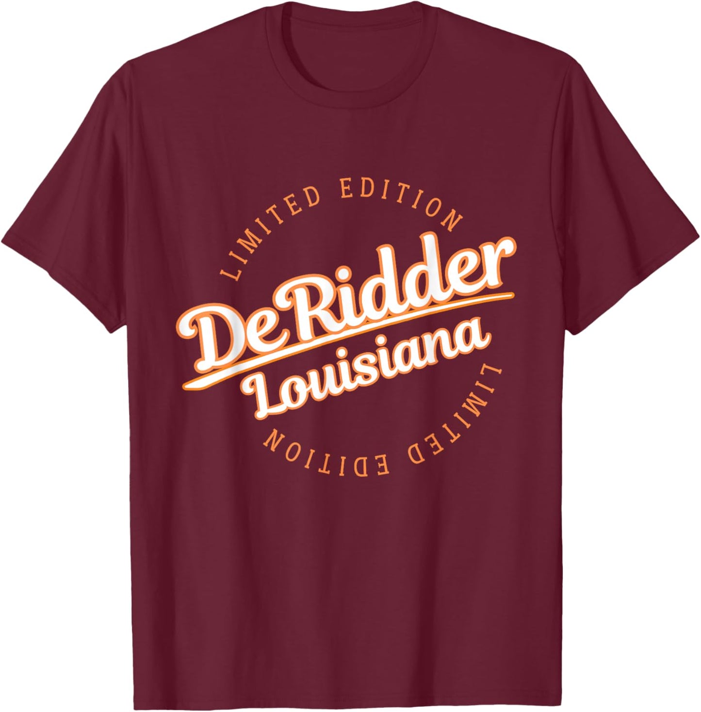 Retro Athletic DeRidder LA Apparel T-Shirt - T-Shirt | Maroon