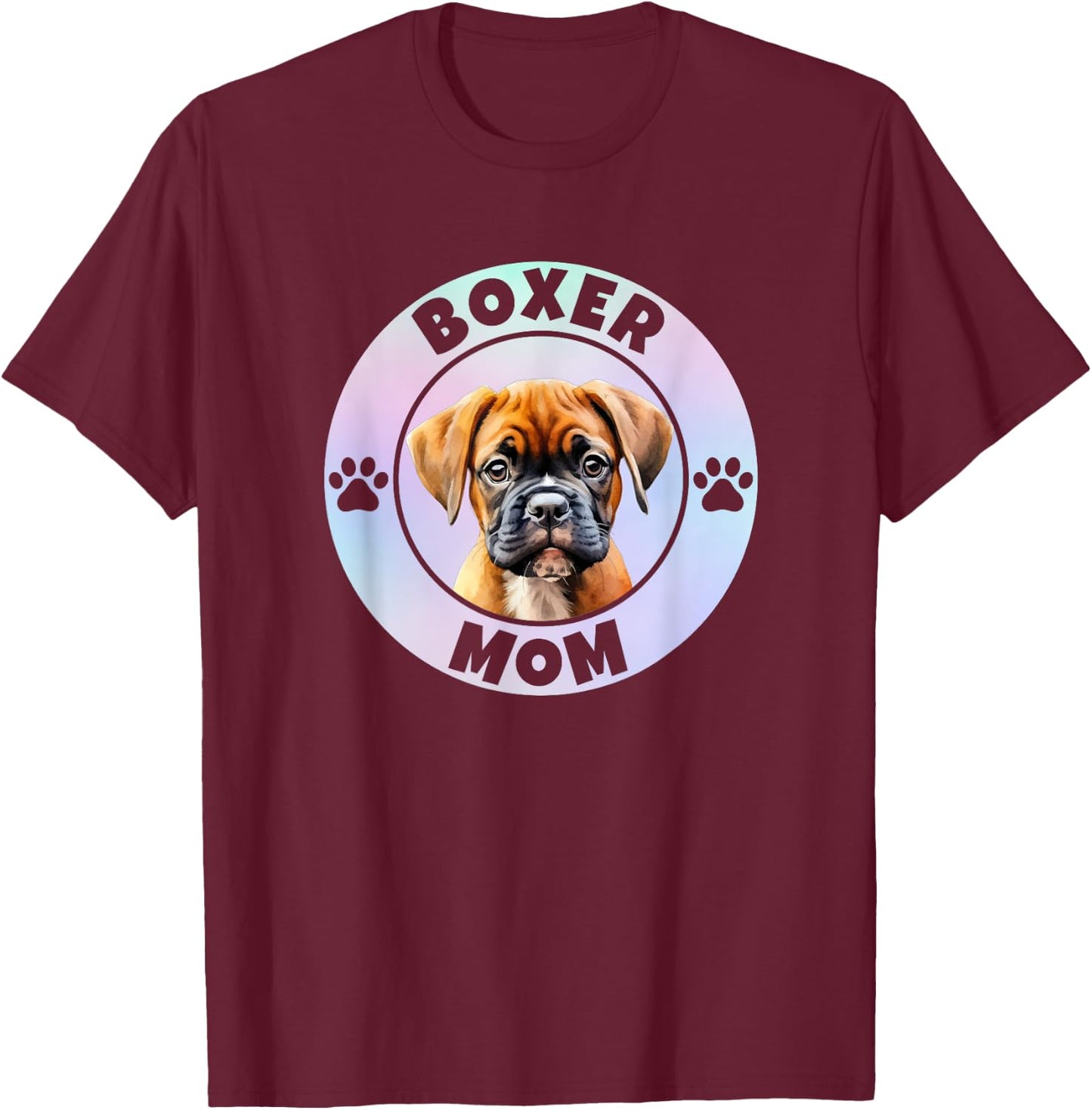 Best Boxer Mom Dog Breed Pet Owner Lover Friend Women Puppy T-Shirt - T-Shirt | Maroon