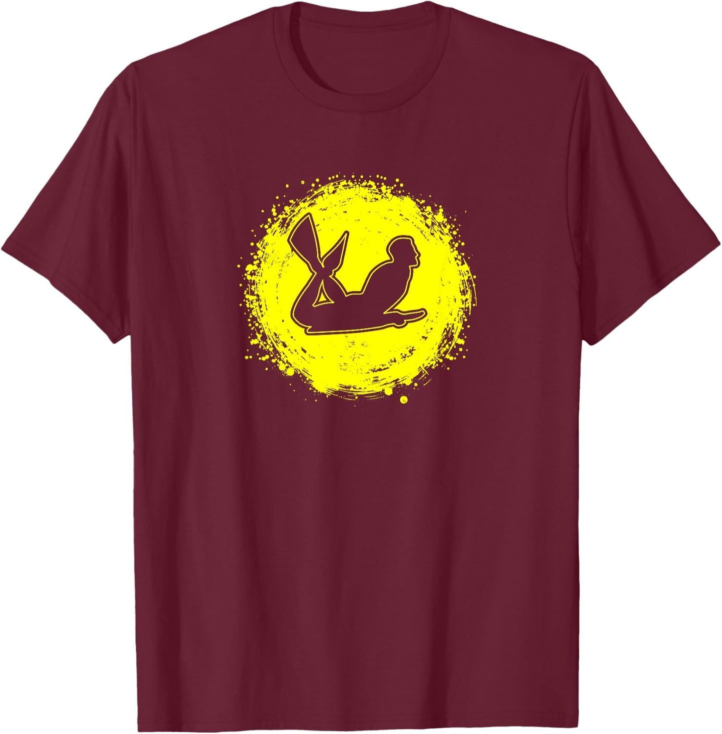 Minimalistic Bodyboard Graphic Bodyboarding Vintage T-Shirt - T-Shirt | Maroon