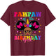 Pawpaw of The Birthday Girl Princess Afro Melanin Unicorn T-Shirt - T-Shirt | Maroon