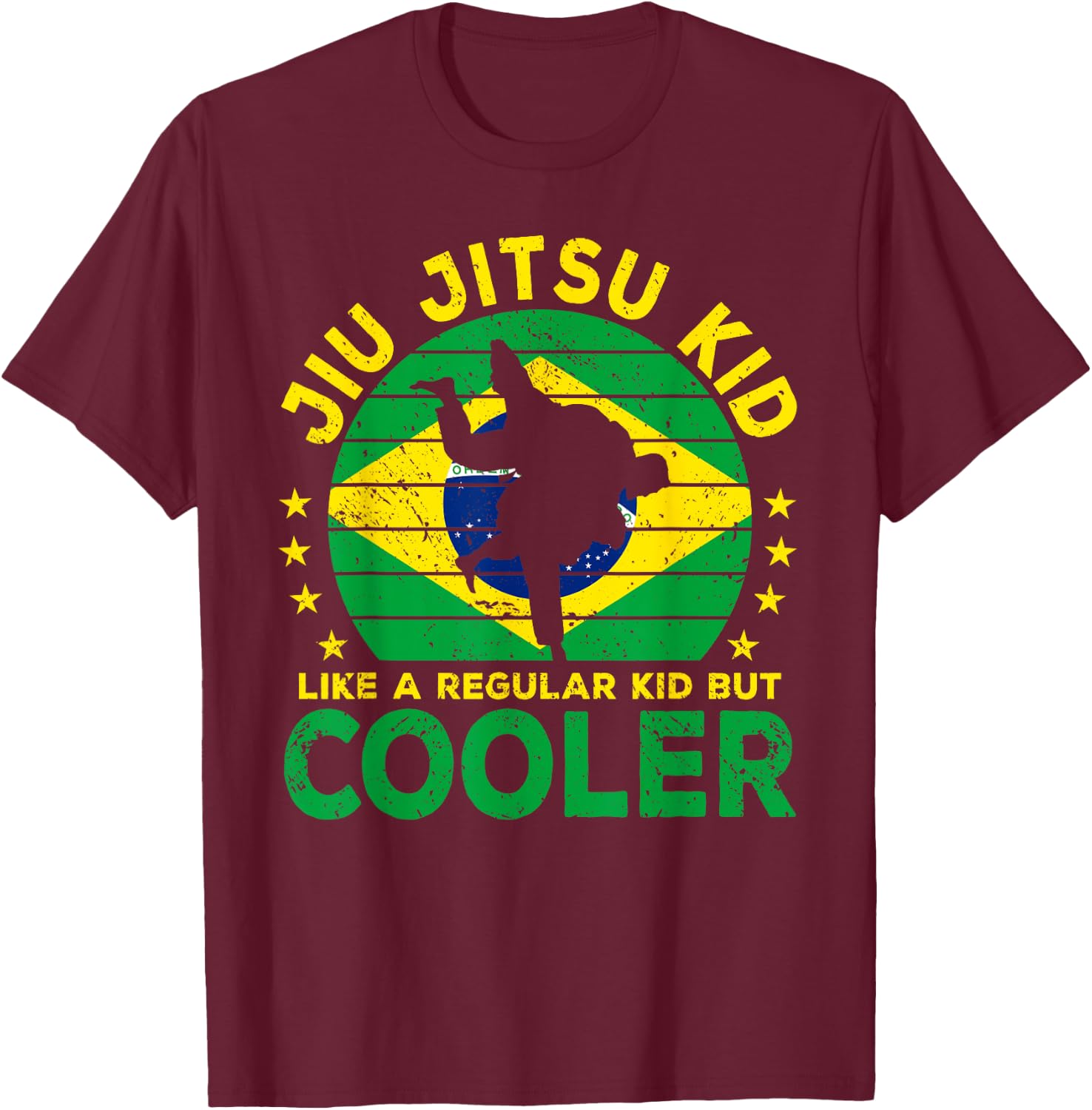 Jiu Jitsu Kid Martial Art Funny Brazilian Jiu-Jitsu T-Shirt - T-Shirt | Maroon
