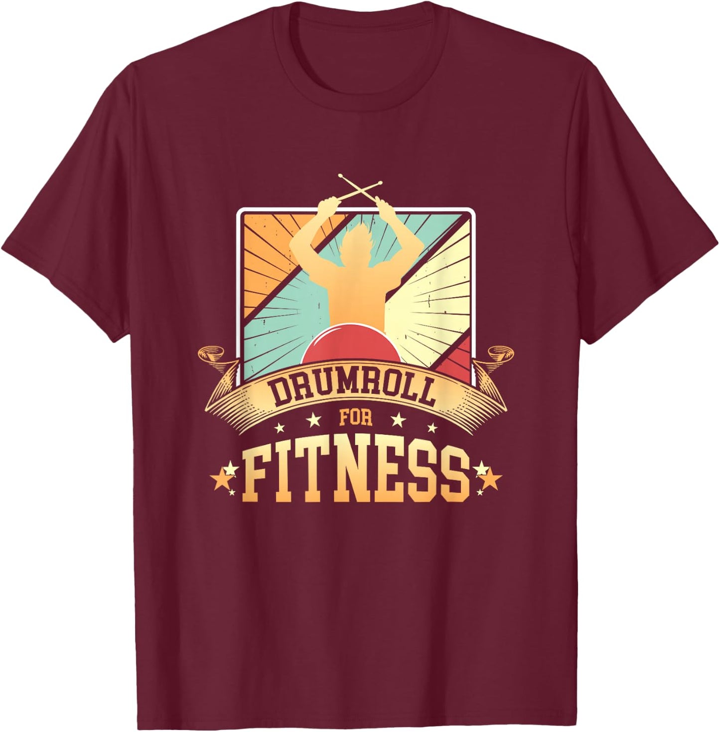 Cardio Drumming Gym Exercise Funny Fitness Class Workout T-Shirt - T-Shirt | Maroon