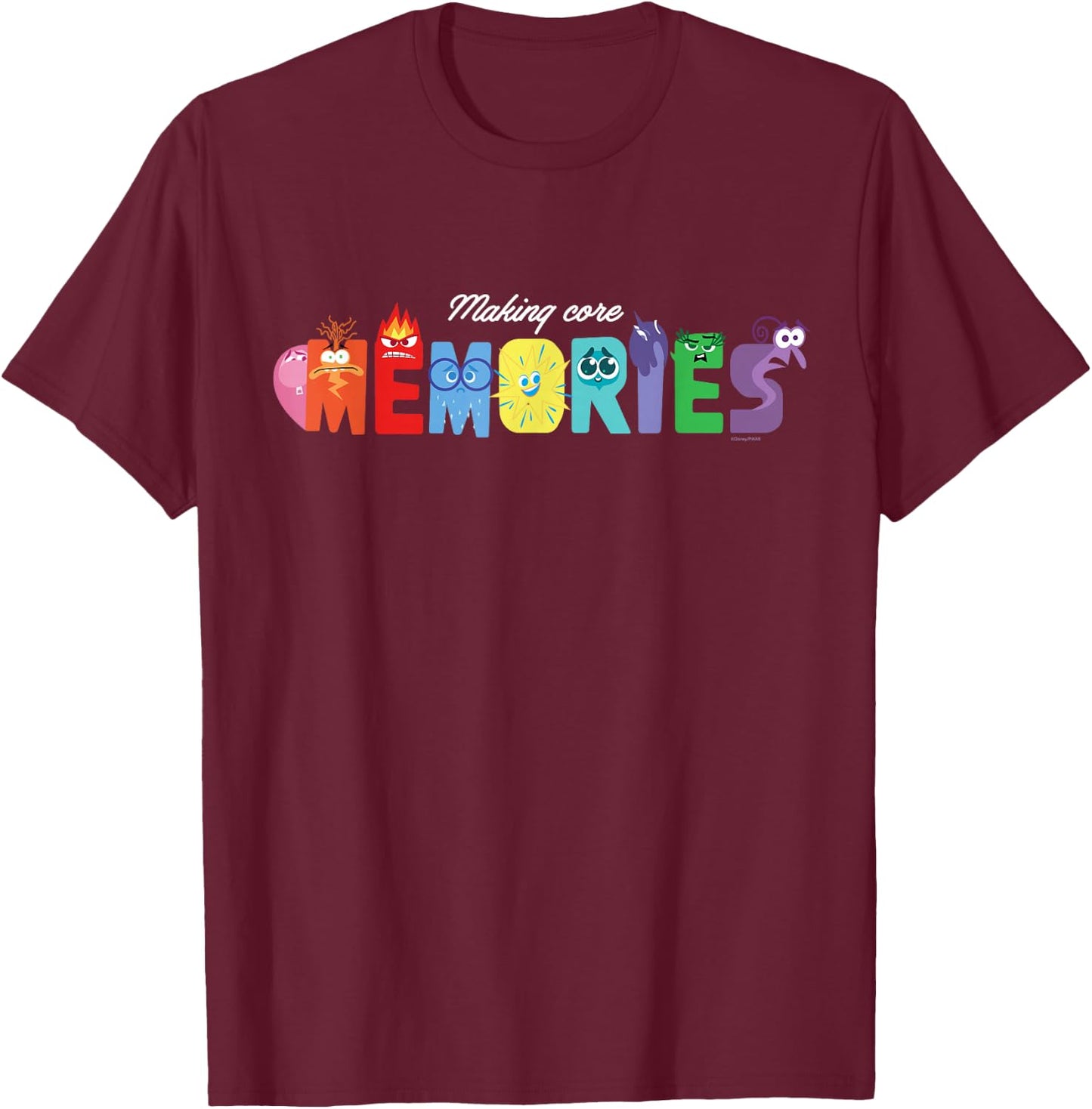 Disney and Pixar’s Inside Out 2 Making Core Memories Trip T-Shirt - T-Shirt | Maroon