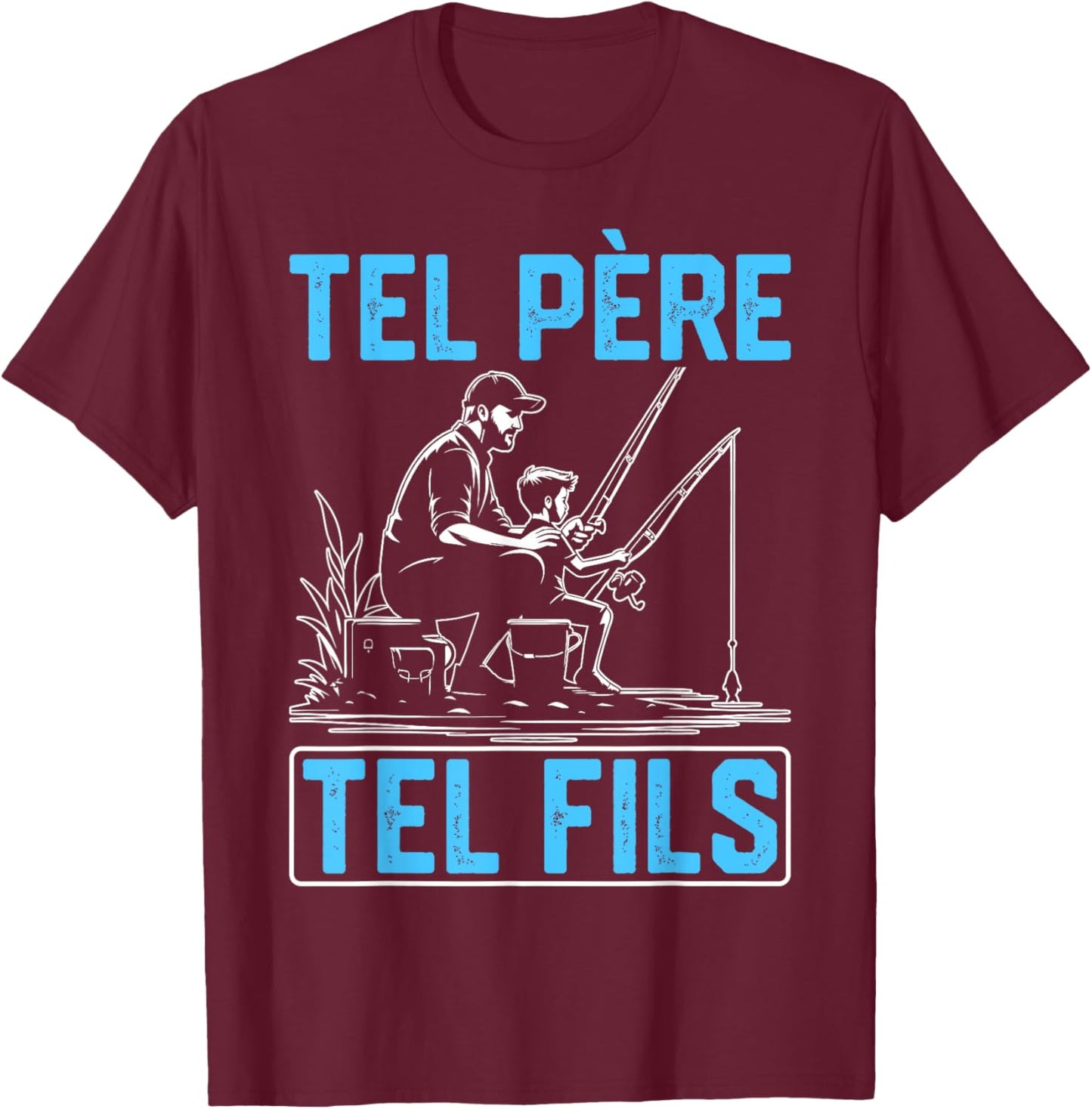 Like father such son accessory fisherman fishing humour child T-Shirt - T-Shirt | Maroon